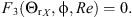 $$ {F}_3({{\mathrm{\Theta }}_{\mathrm{r}}}_X,\mathrm{\phi },{Re})=0. $$